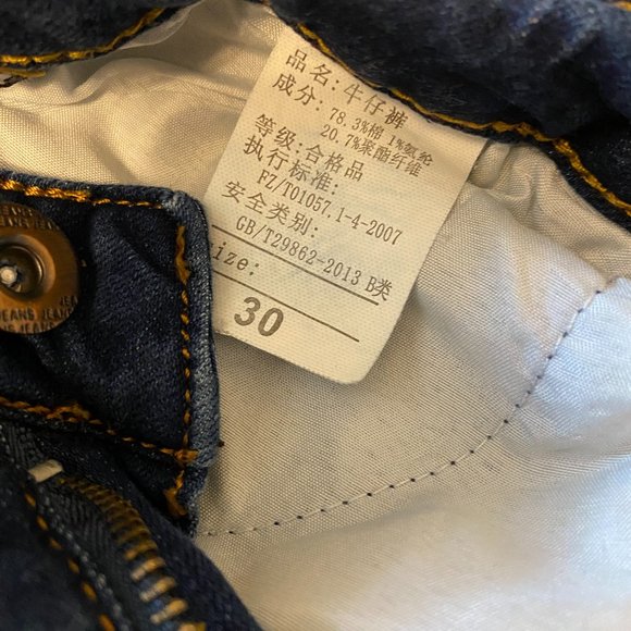 Pair of Dark Blue Bootcut Jeans - Picture 7 of 7